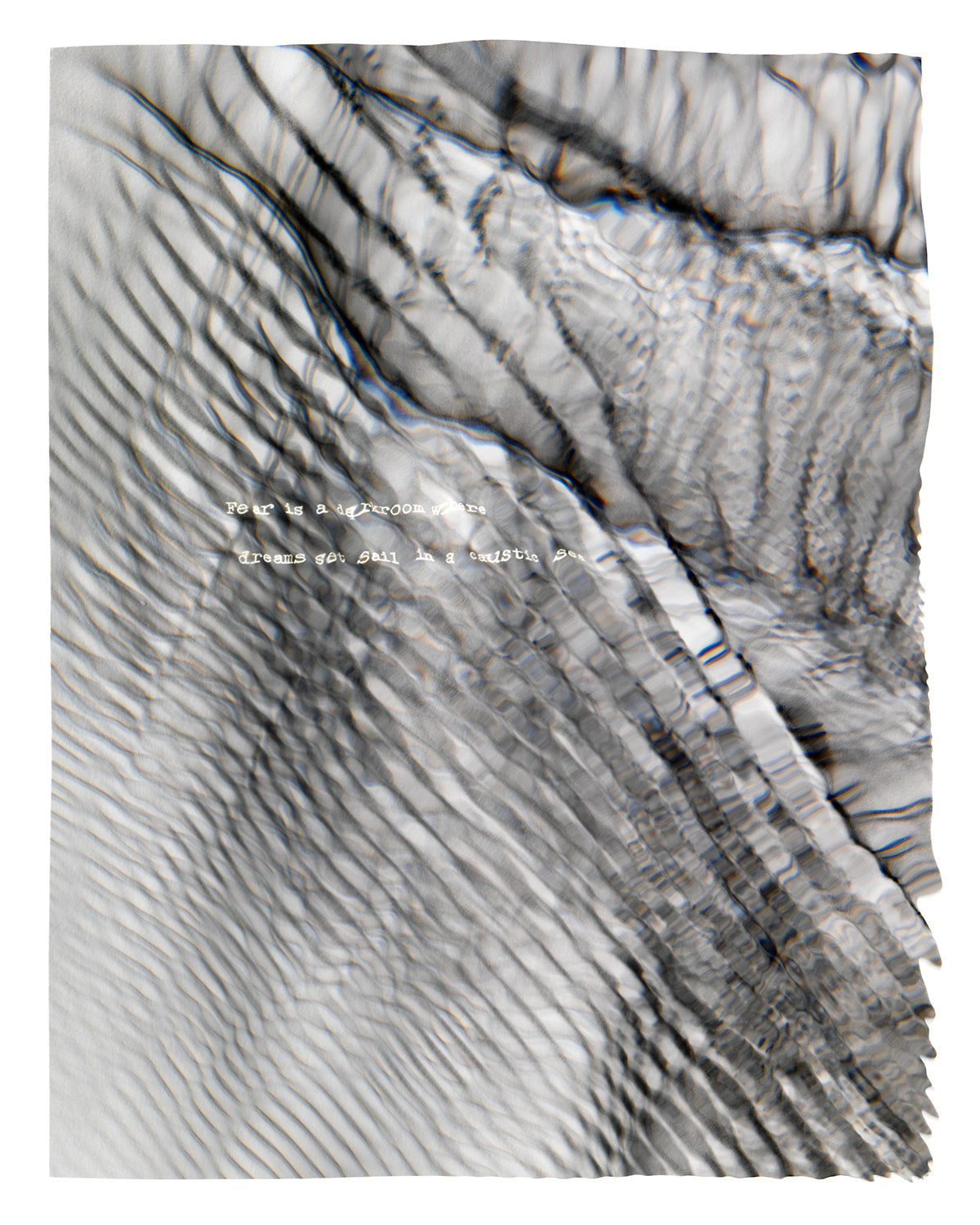 Fear is a darkroom where dreams set sail in a caustic sea - Plate 0317 black & white photograph - €900 | Shop now & buy direct from the artists studio - Distil Ennui ™ est.1990.