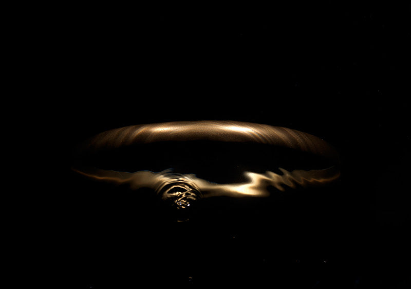 Underwater Halo In Art Light Caustics on Sculptural Forms photographed under water