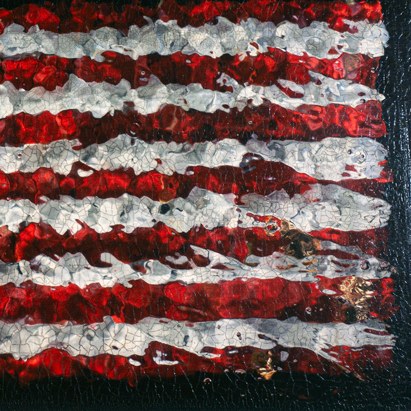 Limited edition flag art mounted on aluminium
