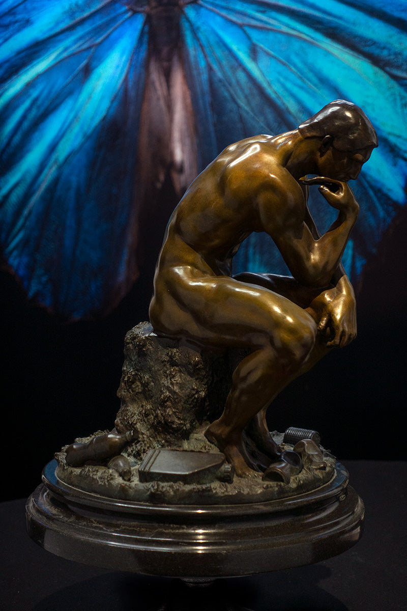 contemporary version of Rodin The Thinker