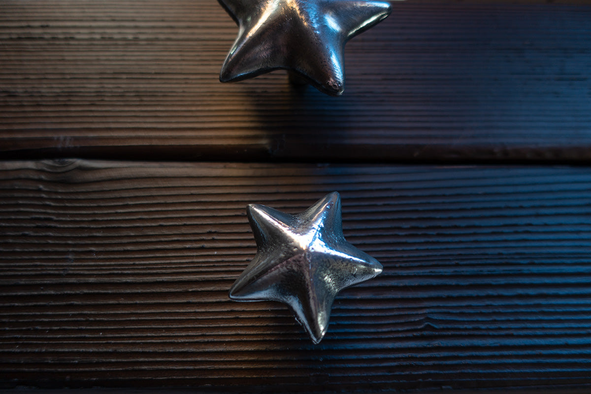Hand-cast aluminuim starfish hardware