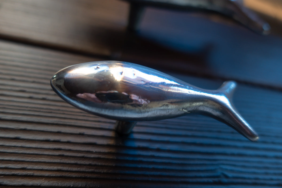 Four size options of recycled fish cabinet handle