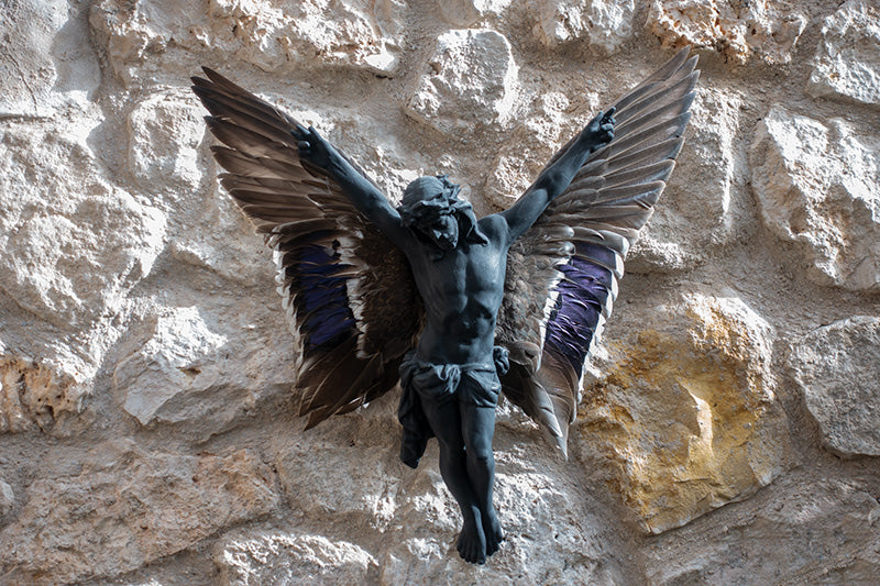jesus with wings in flight