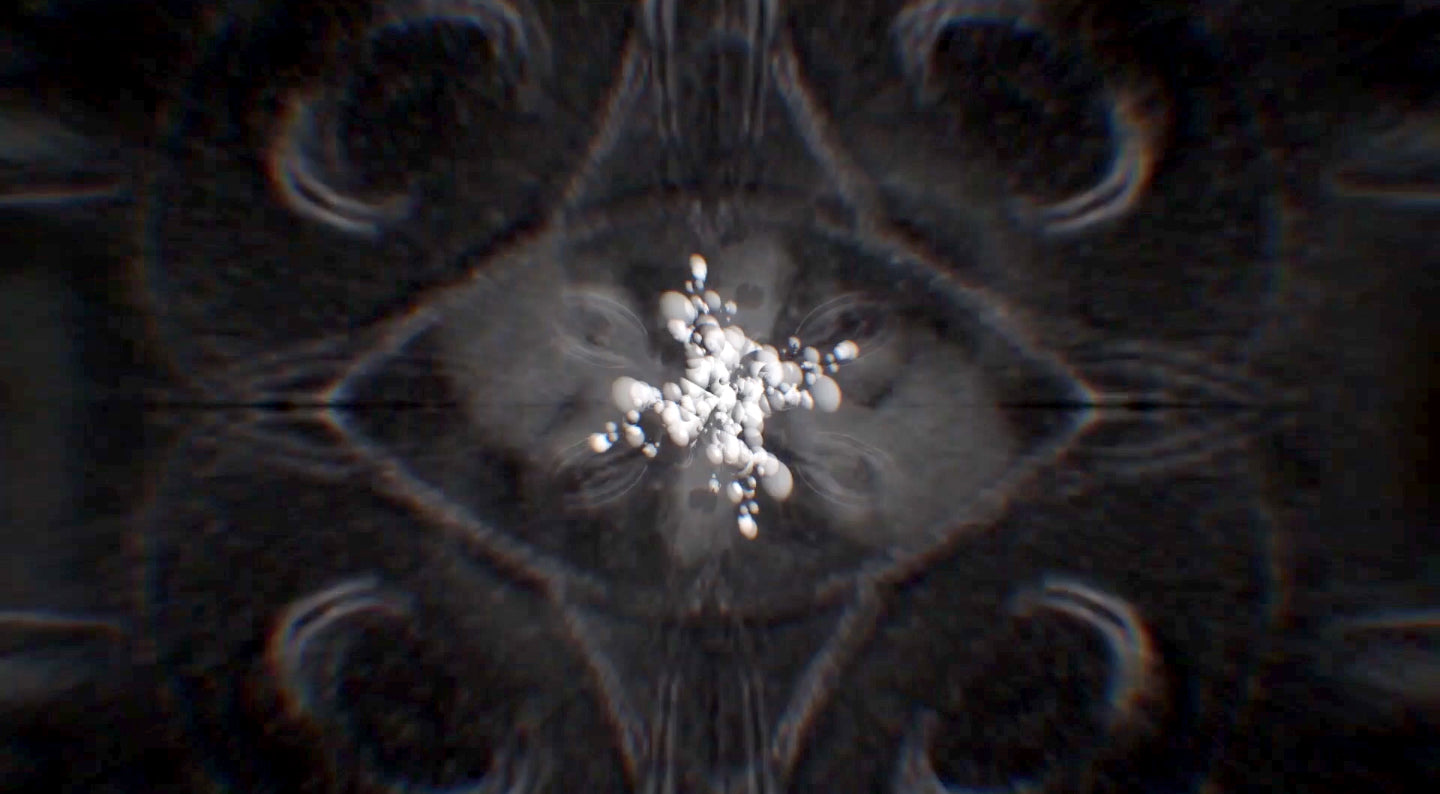 Creationism One - Projection Mapping Over A Black Water Reflection Pool - 4k Art Film - €40 | Shop now & buy direct from the artists studio - Distil Ennui ™ est.1990.
