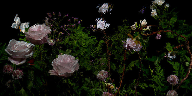 Underwater photograph floral vanitas crop Verdant Low Light tonality