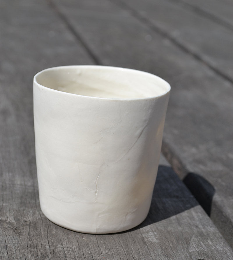 hand thrown Japanese porcelain drinking cup (sm) - €80 | Shop now & buy direct from the artists studio - Distil Ennui ™ est.1990.