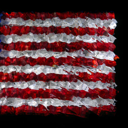 Unique giclée print of American Flag sculpture 0106