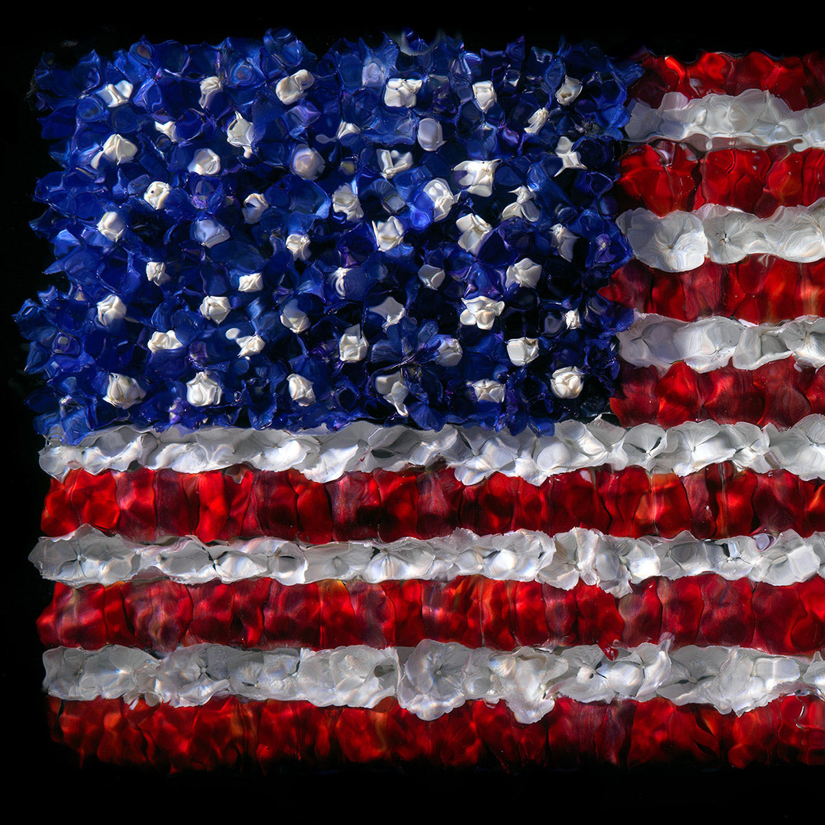 Patriotic flower artwork American Flag No. 0106
