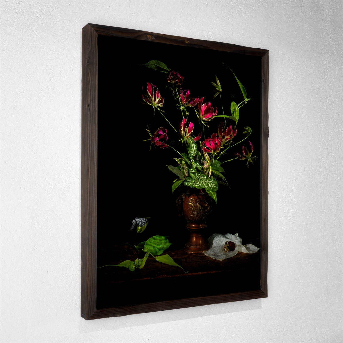 contemporary vanitas works created in a unique photographic process using water as a lens