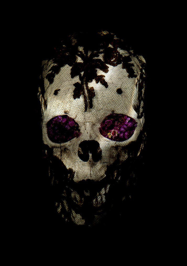 Underwater Skull With Flowers Silk Cushion - €190 | Shop now & buy direct from the artists studio - Distil Ennui ™ est.1990.