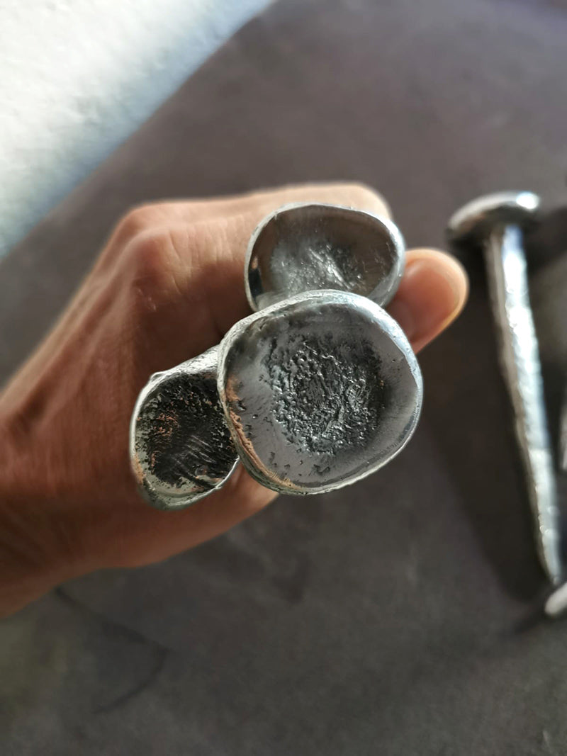 Round head hand forged crucifixion nails - €80 | Shop now & buy direct from the artists studio - Distil Ennui ™ est.1990.