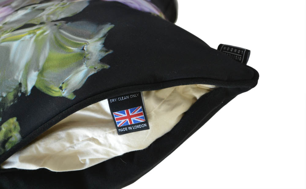 Underwater Skull With Flowers Silk Cushion - €190 | Shop now & buy direct from the artists studio - Distil Ennui ™ est.1990.