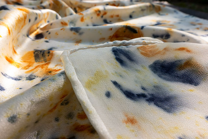 Sustainable satin silk accessory with rich colors