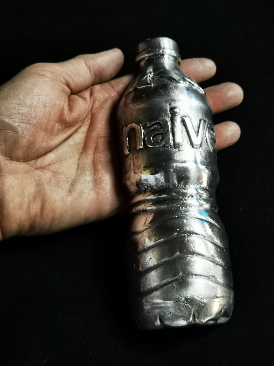 Loitering Naive Twins recycled aluminium water bottle sculptures - €1800 | Shop now & buy direct from the artists studio - Distil Ennui ™ est.1990.