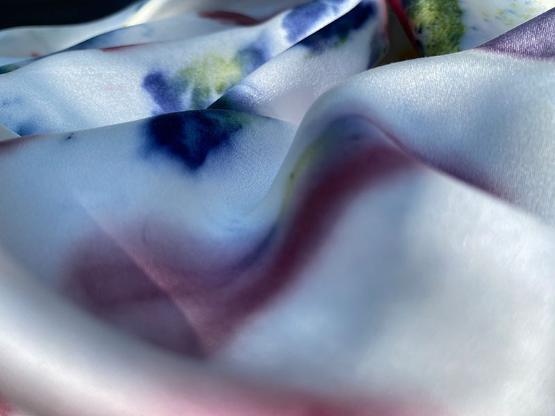 Sunset Poppies, silk scarf - €95 | Shop now & buy direct from the artists studio - Distil Ennui ™ est.1990.