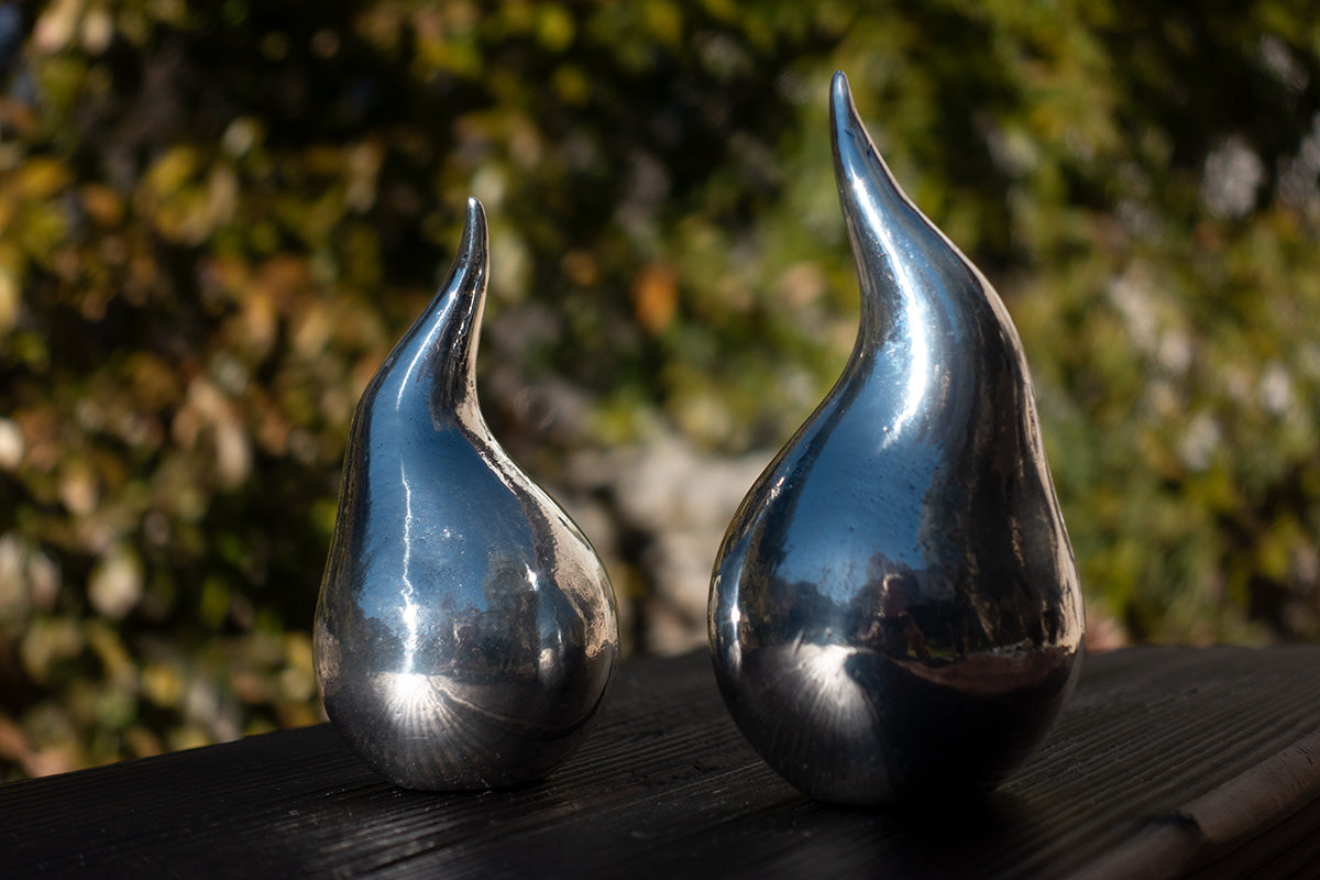 Eco-friendly cast metal sculpture for home or office