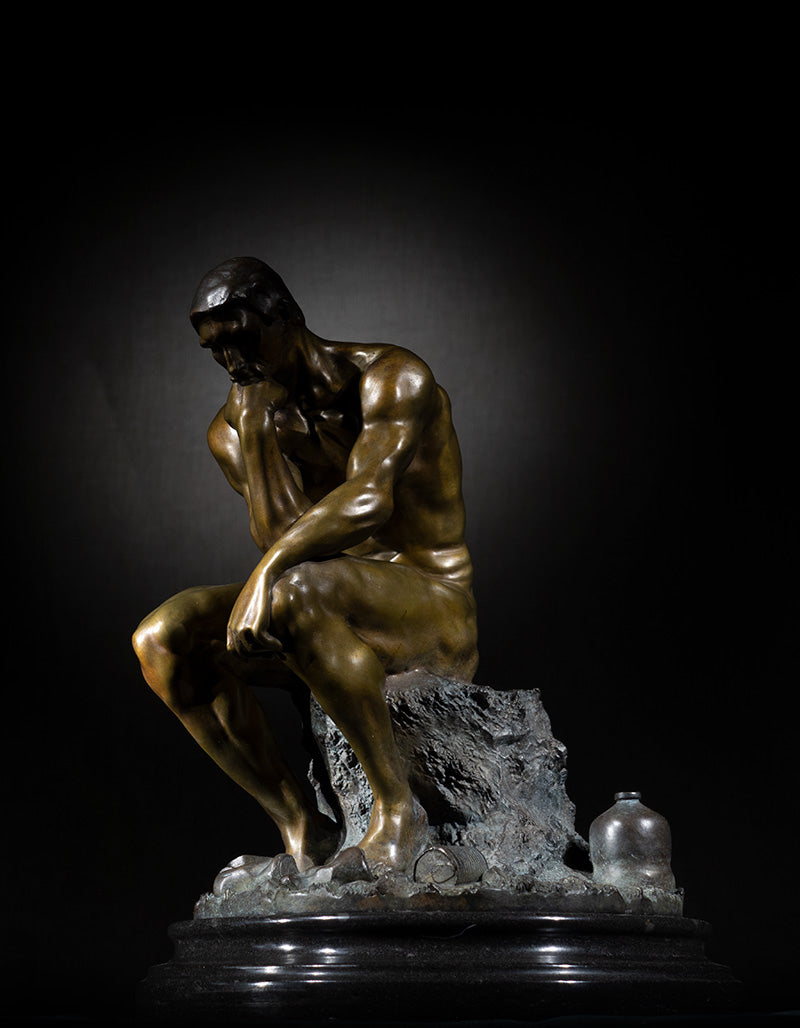 Rodin The Re-Thinker bronze sculpture