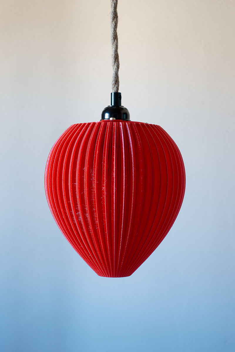 Red 'Beehive' flame LED pendant lamp light - €140 | Shop now & buy direct from the artists studio - Distil Ennui ™ est.1990.