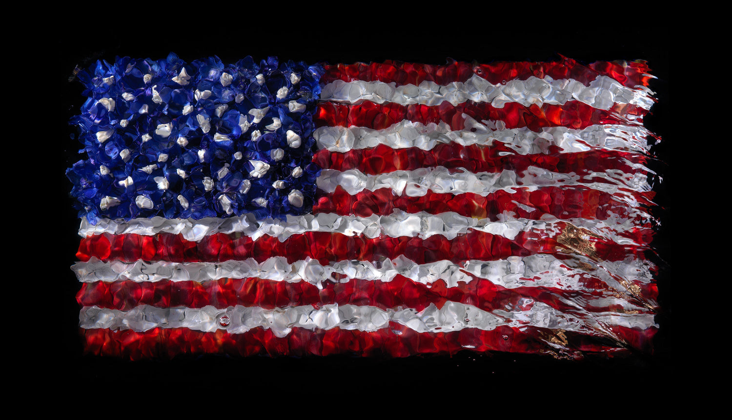 american stars & stripes flag flower petals