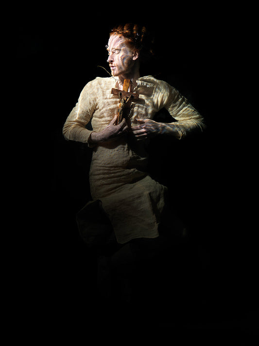 Chiaroscuro Mystique: Religious Figures in Submerged in water