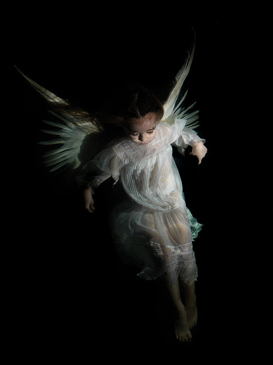 Submerged Solace: Exploring Mythical Depths in Chiaroscuro