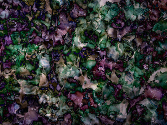 Underwater analogue photograph, DE abstract, verdant low light tonality