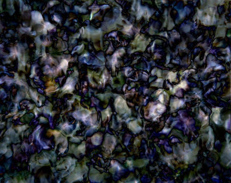 Underwater analogue photograph, DE abstract, cool low light tonality