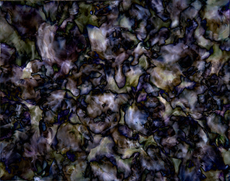 Underwater analogue photograph, abstract, cool low light tonality