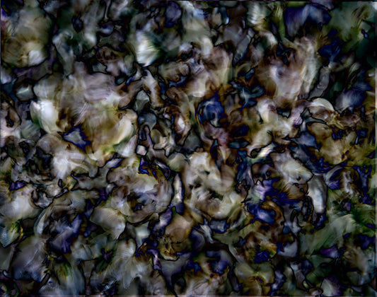 Underwater analogue photograph, abstract, warm low light tonality