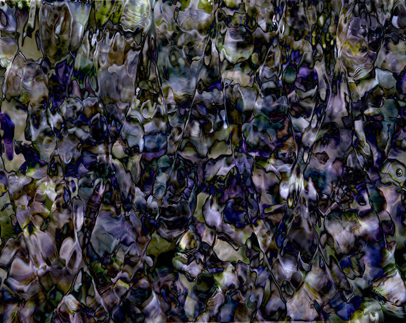 Underwater analogue photograph, 8.2 floral abstract, cool low light tonality