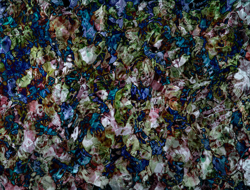 Underwater analogue photograph, copyfloral abstract, verdant mid tone tonality
