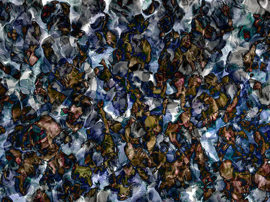 Underwater analogue photograph, abstract, cool mid tone tonality