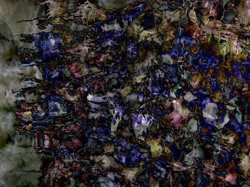 Underwater analogue photograph, abstract, warm low light tonality