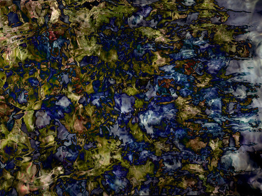 Underwater analogue photograph, 8.1floral abstract, warm low light tonality