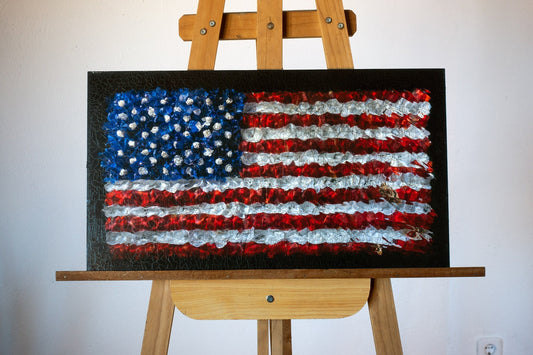 Aged American Flag No. 0108 fine art print