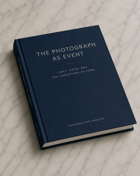 The Photograph As Event explores analogue photography through light, water and physical image formation.

A research manuscript by Alexander James Hamilton.