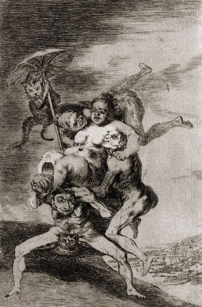 goya with a coke signed print