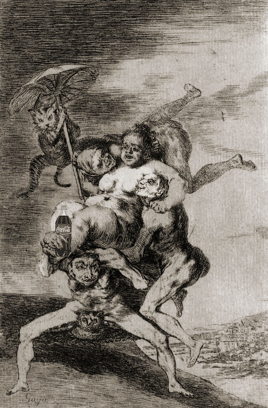 goya with a coke signed print