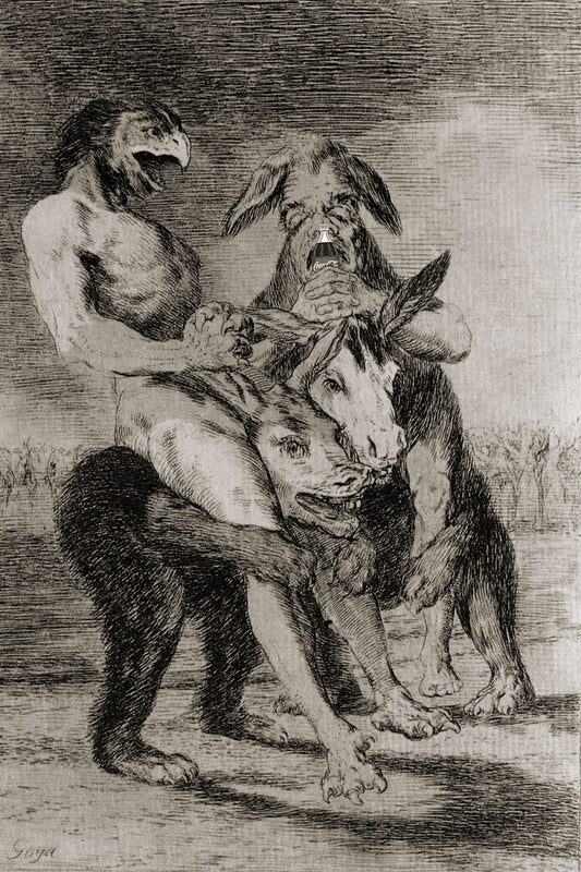 Francisco De Goya Miren Que Grabes with a coca cola