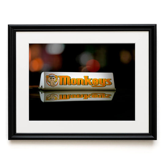 monkeys tokyo taxi vintage fine art print