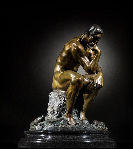 Auguste Rodin 'The Re-Thinker' bronze sculpture