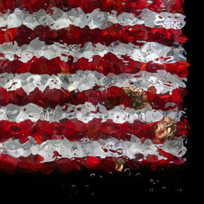 Patriotic fine art giclée from flower sculpture