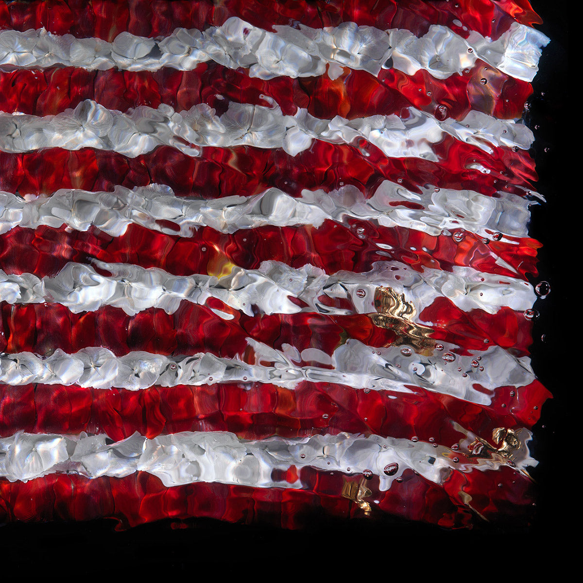Fine art print of underwater American Flag floral piece