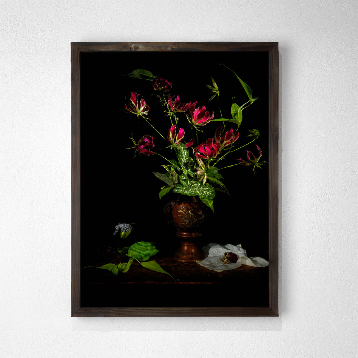 vanitas works created in a unique photographic process using water as a lens