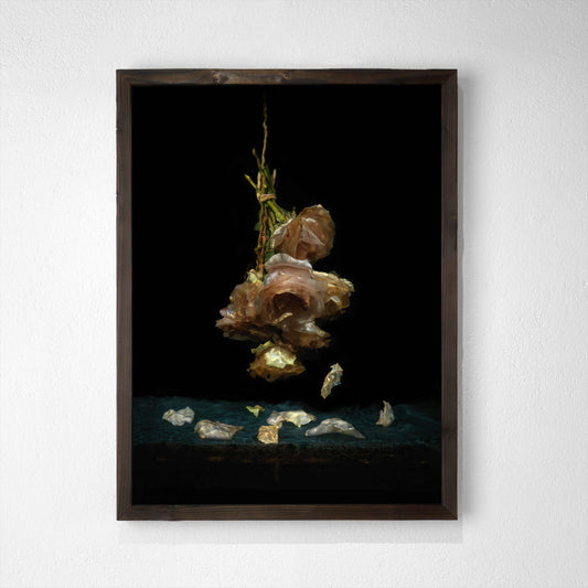 a vanitas by artist alexander james hamilton where water is used as a lens