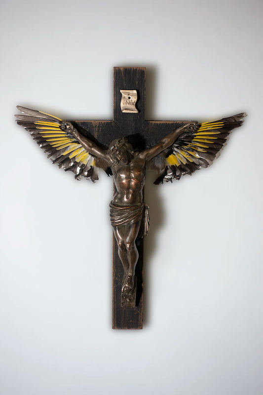 Winged Jesus  sculpture