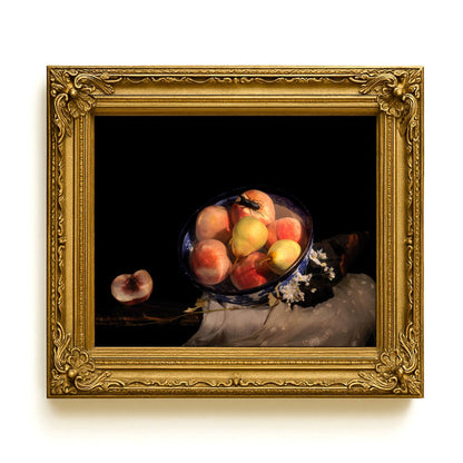 still life bowl of fruits