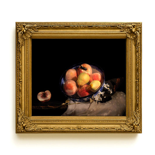 still life bowl of fruits