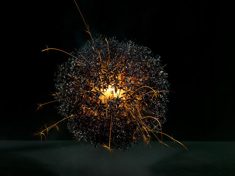 Underwater photograph exploding flower series sparks energy shot Warm Low Light tonality from the Fusion series