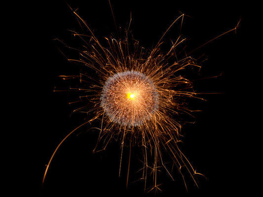 Underwater photograph exploding flower series sparks energy shot Warm Low Light tonality from the Fusion series